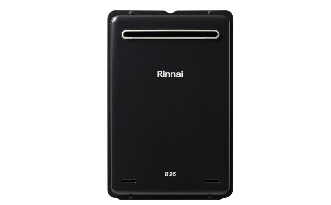 Rinnai B26 Black Continuous Flow Gas Hot Water System | 26 L/min | 6 Star | 12-Year Warranty