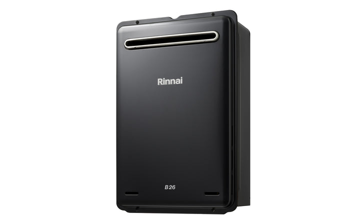 Rinnai B26 Black Continuous Flow Gas Hot Water System | 26 L/min | 6 Star | 12-Year Warranty